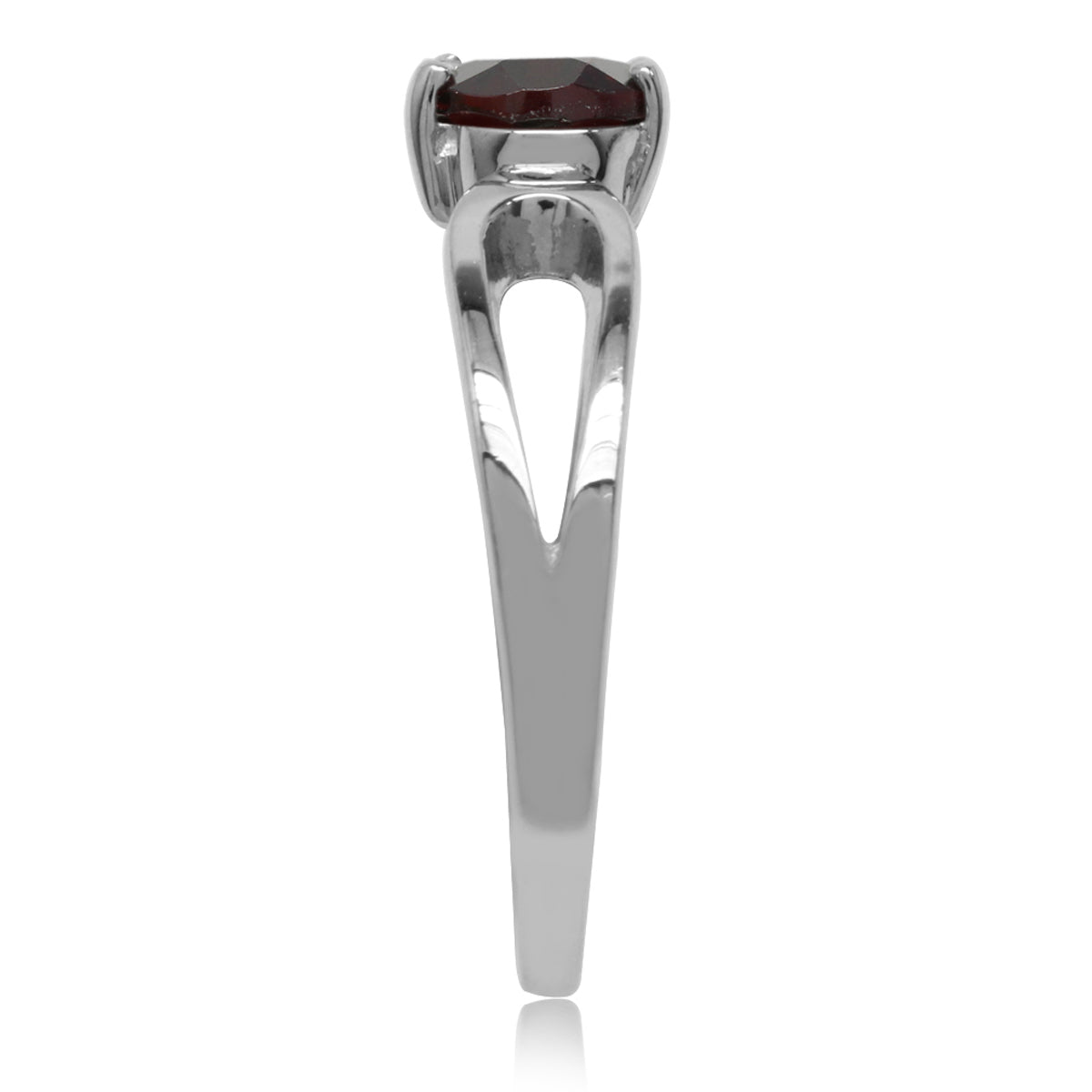 1.4ct. Natural Oval Shape Garnet 925 Sterling Silver Solitaire Ring