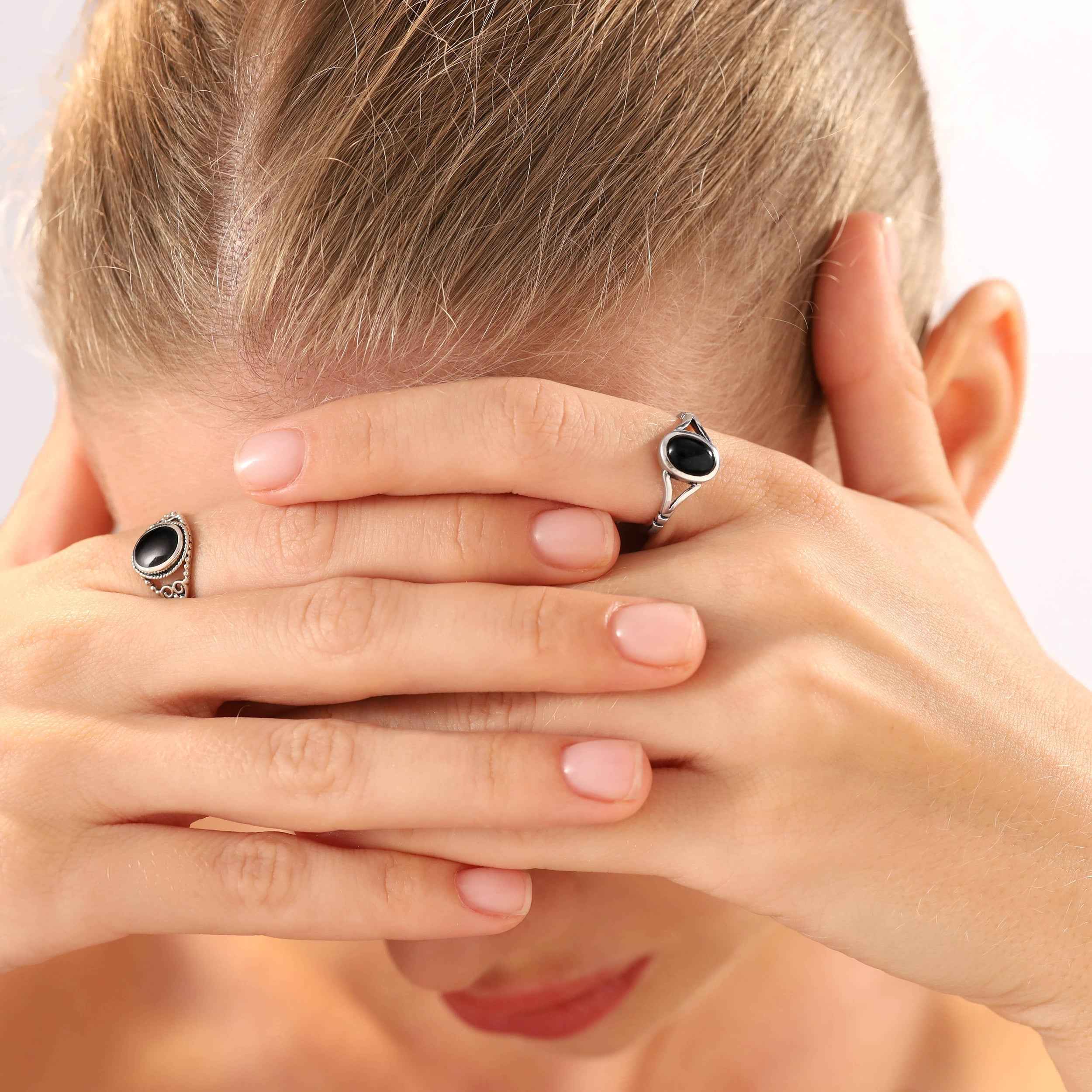 White Mother of Pearl Inlay 925 Sterling Silver Filigree Victorian Style Ring - Silvershake-store