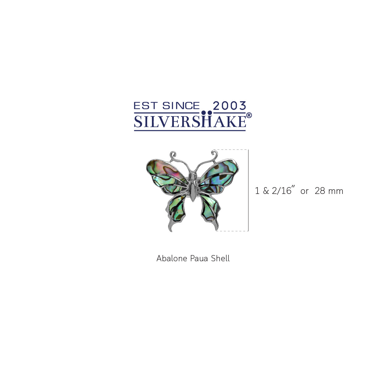 Big Abalone Paua Shell Inlay White Gold Plated 925 Sterling Silver Butterfly Ring - Silvershake-store