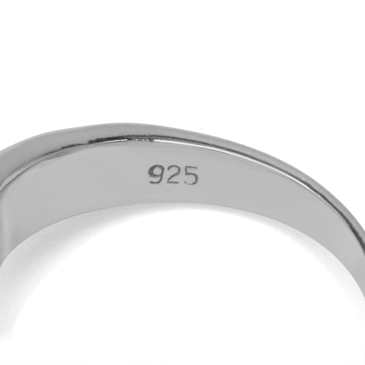 Created Black Onyx Inlay White Gold Plated 925 Sterling Silver Bypass Casual Ring silvershake