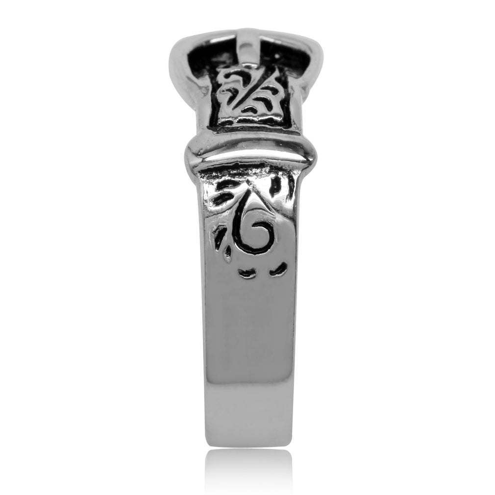 925 Sterling Silver Belt Buckle Ring - Silvershake-store