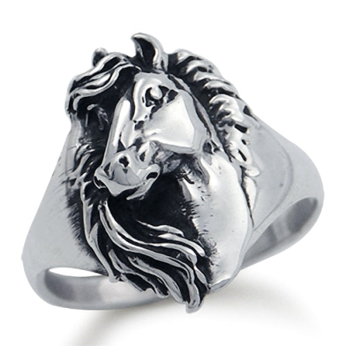 925 Sterling Silver Horse Ring - Silvershake-store