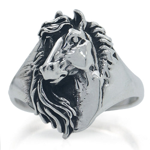 925 Sterling Silver Horse Ring - Silvershake-store