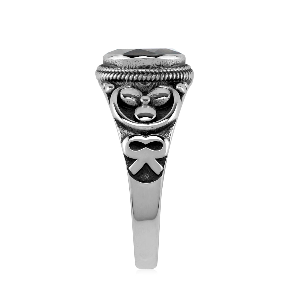 1.12ct. Oval Shape Natural Smoky Quartz 925 Sterling Silver Balinese Style Ring