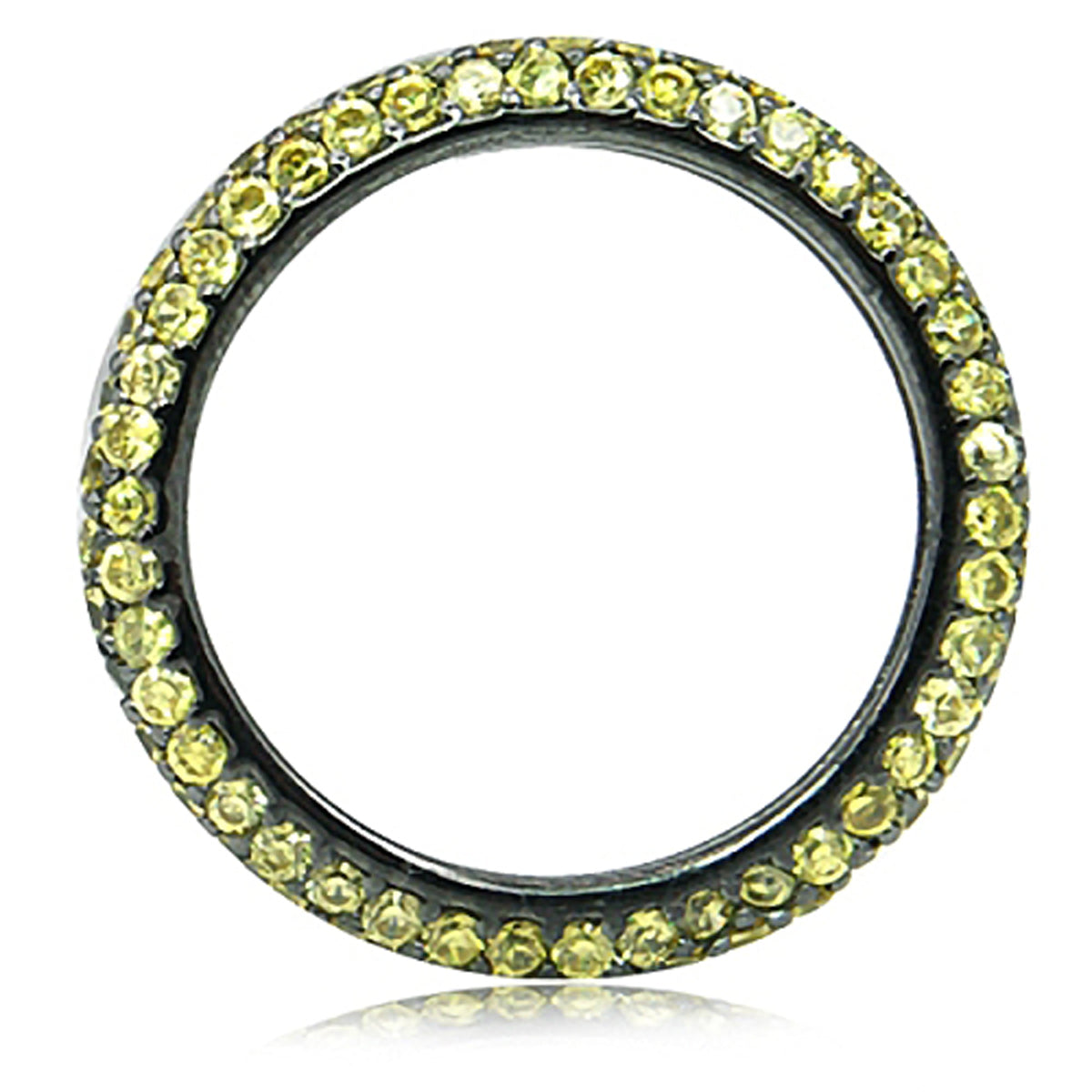 Sapphire Yellow CZ 925 Sterling Silver Eternity Band Stack/Stackable Ring silvershake