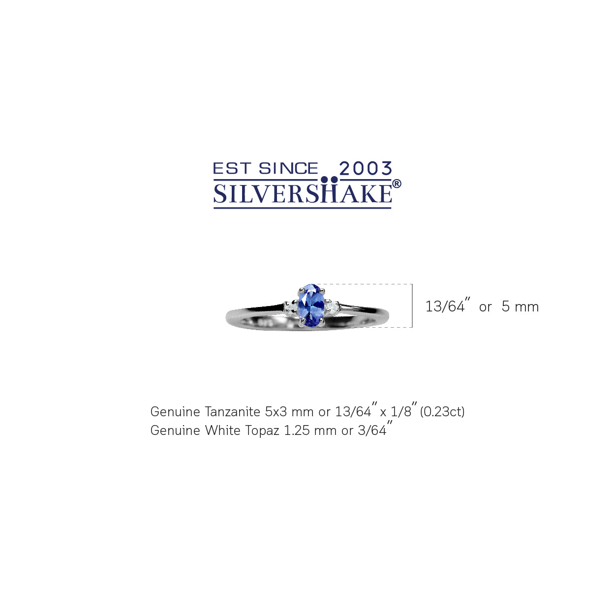 Ultra Petite Genuine Violet Tanzanite and White Topaz 925 Sterling Silver Promise Ring December Gemstone Birthstone Jewelry for Women - Silvershake-store