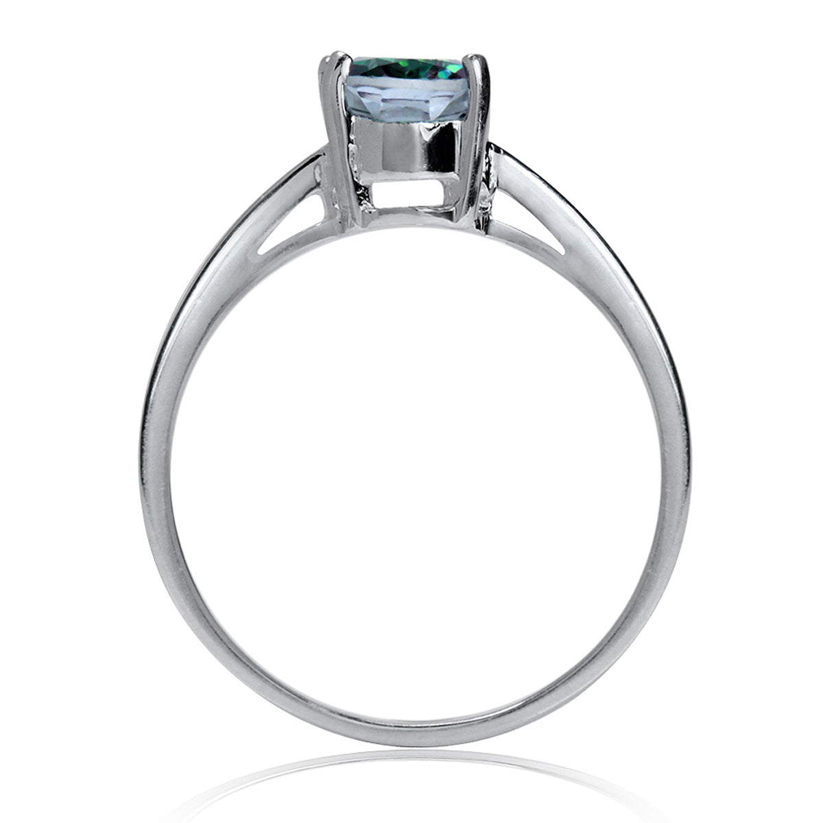 1.57ct. Mystic Fire Topaz 925 Sterling Silver Solitaire Ring