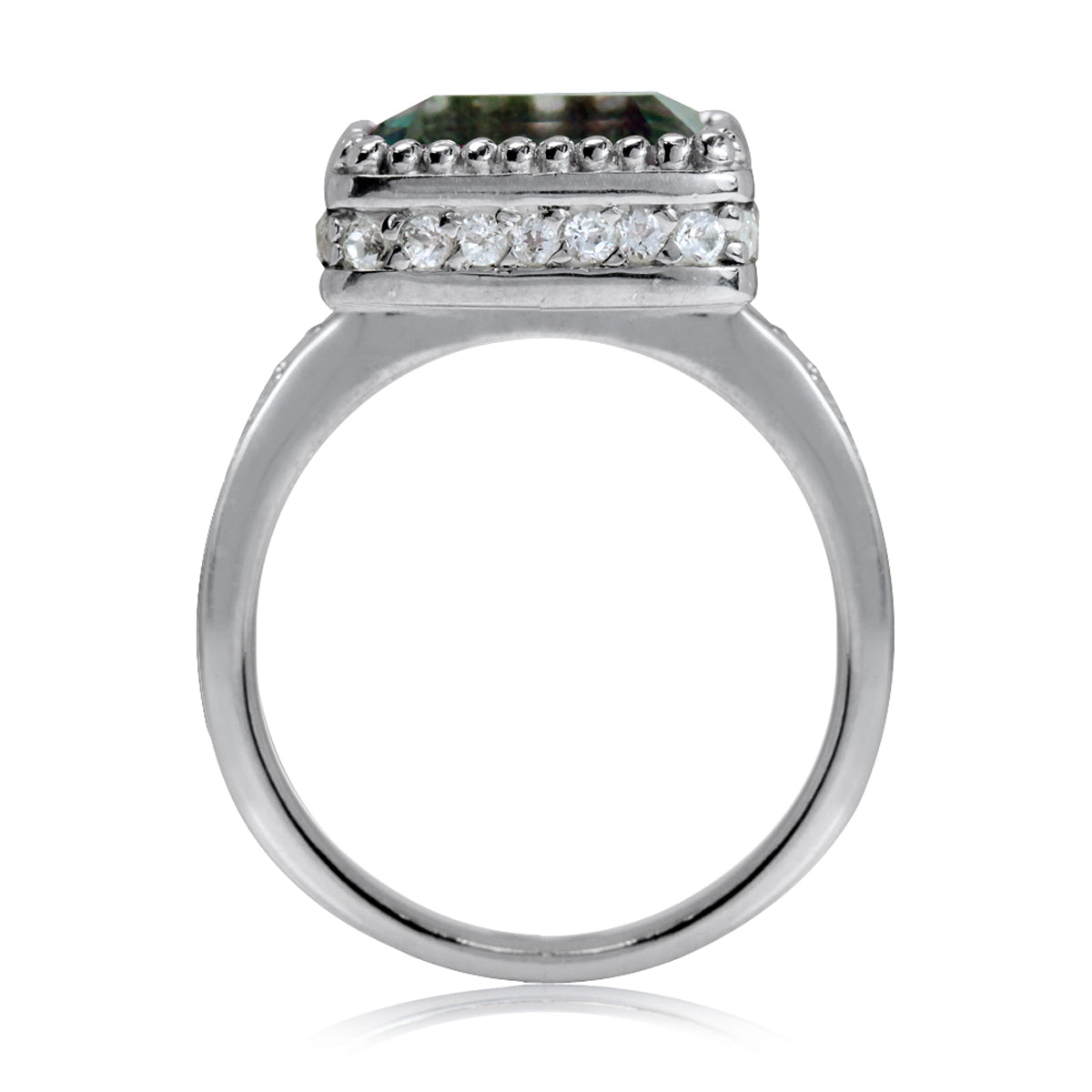 4.02ct. Mystic & White Topaz Gold Plated 925 Sterling Silver Cocktail Ring silvershake