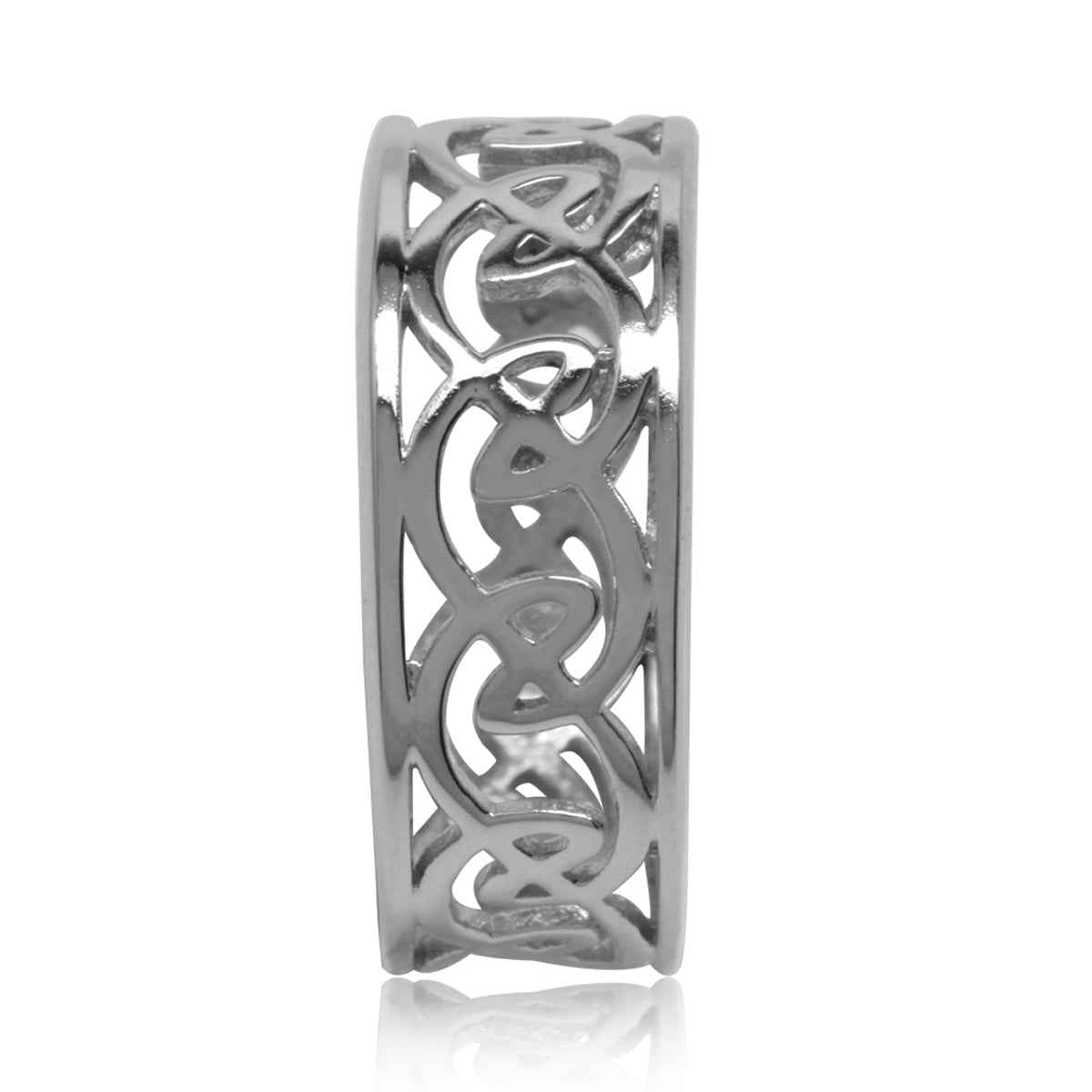 8mm 925 Sterling Silver Celtic Knot Band Ring