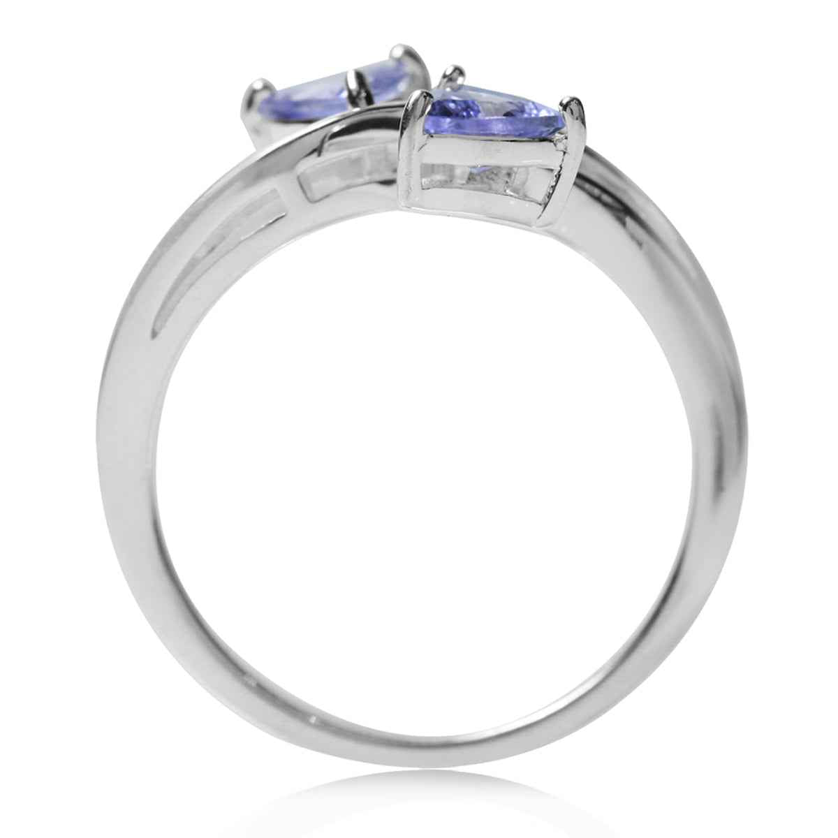 Genuine Tanzanite 925 Sterling Silver Modern Style Ring