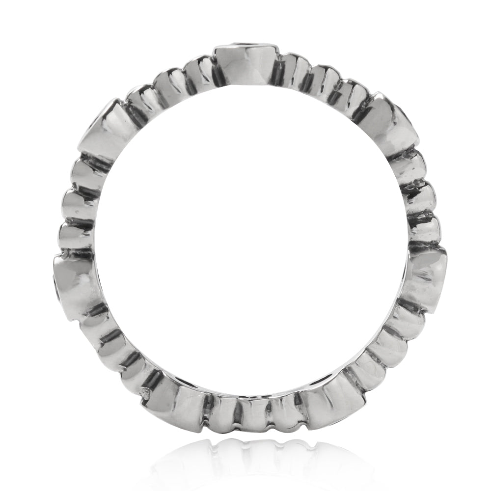Natural African Amethyst 925 Sterling Silver Stack Stackable Ring - Silvershake-store