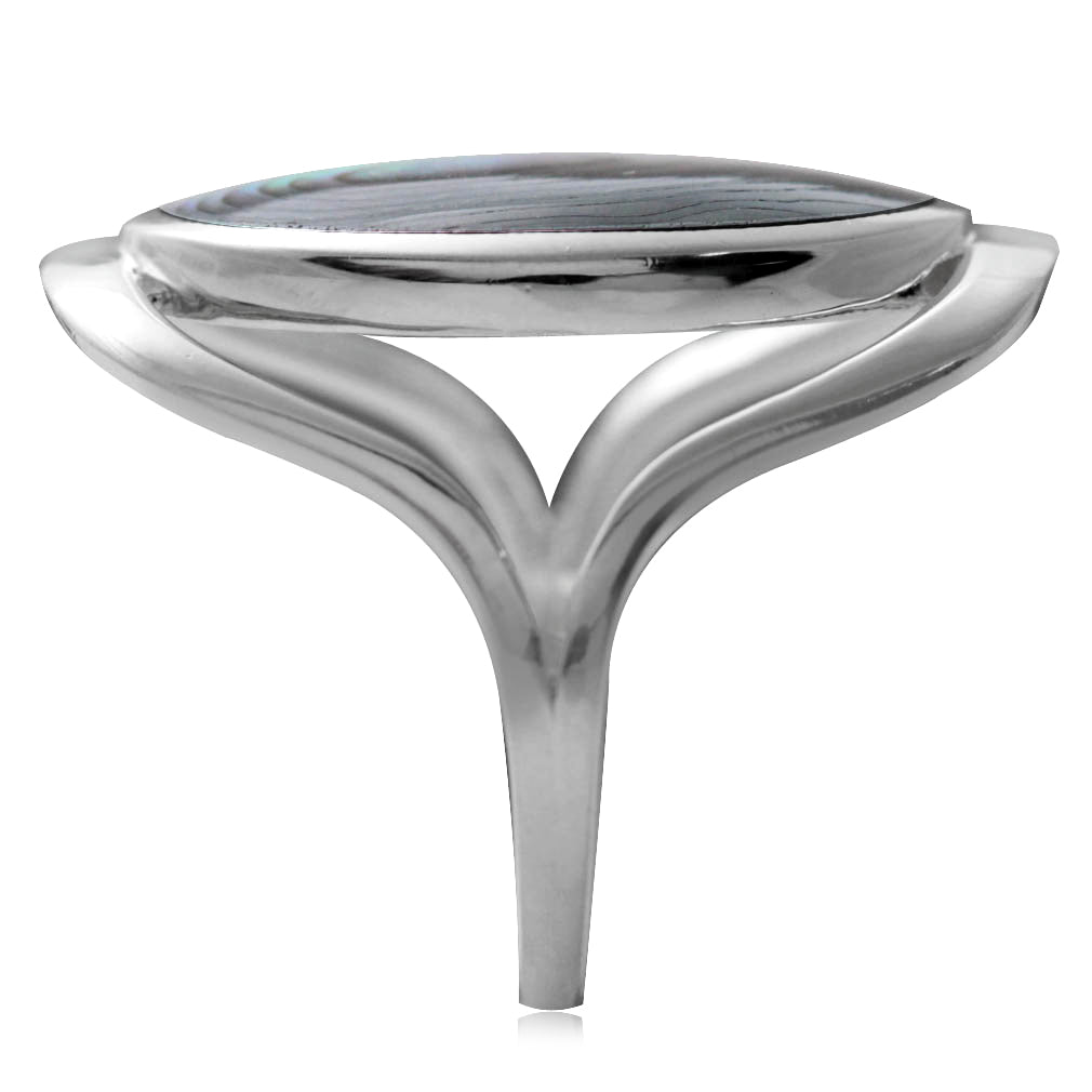 Abalone Paua Shell 925 Sterling Silver Simple Southwest Style Ring - Silvershake-store