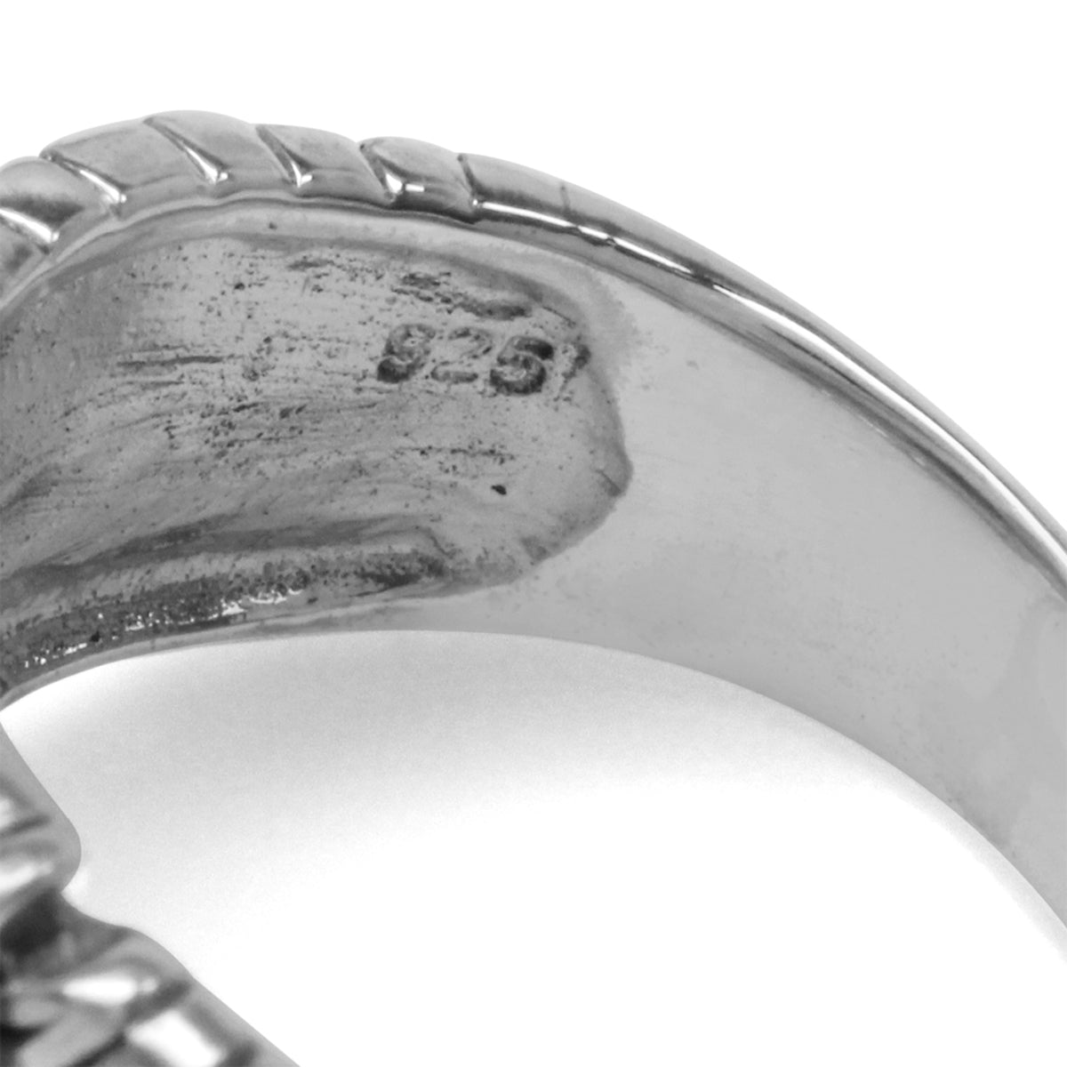 Created Blue Turquoise 925 Sterling Silver Bypass BANANA LEAF Ring silvershake