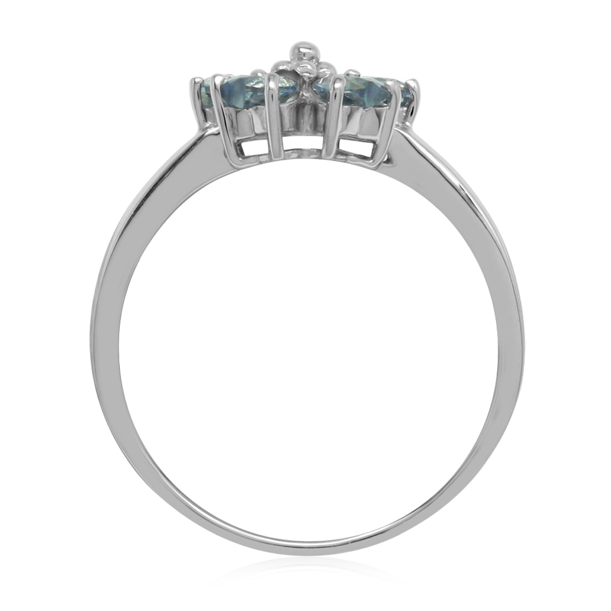 Simulated Color Change Alexandrite 925 Sterling Silver Heart Flower Ring silvershake