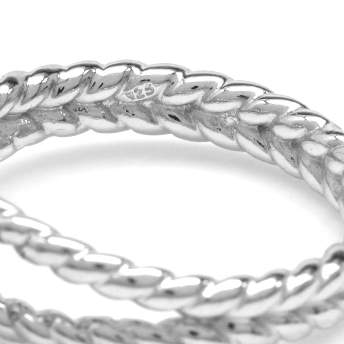 1.66ct. Natural Amethyst 925 Sterling Silver Double Rope Twist Ring silvershake