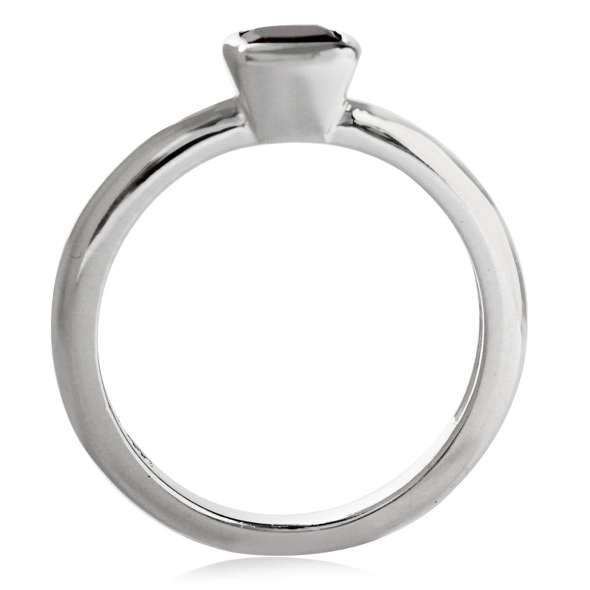 Cushion Cut Garnet 925 Sterling Silver Stack Stackable Solitaire Ring - Silvershake-store