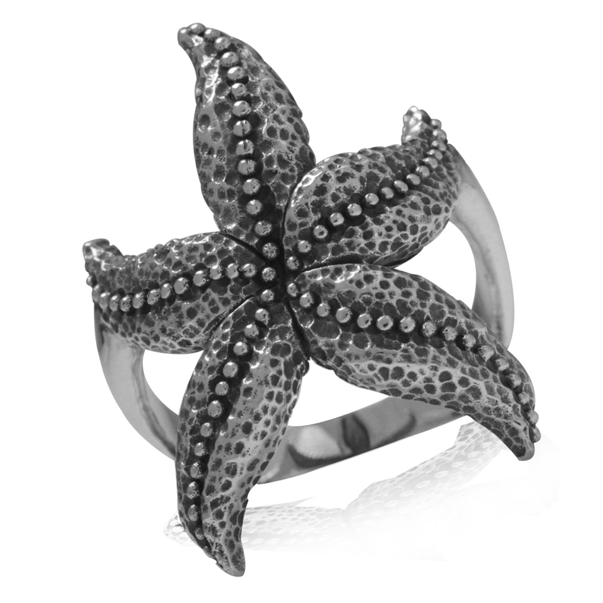 925 Sterling Silver Starfish/Sealife Casual Ring silvershake