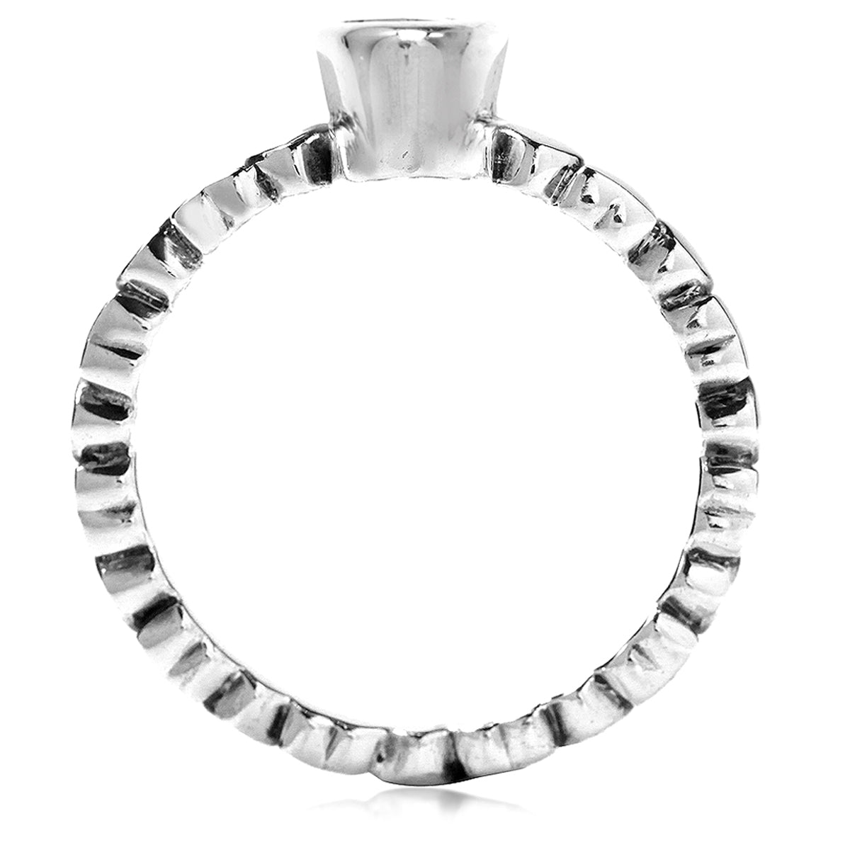 Natural Garnet 925 Sterling Silver Stack Stackable Heart Solitaire Ring