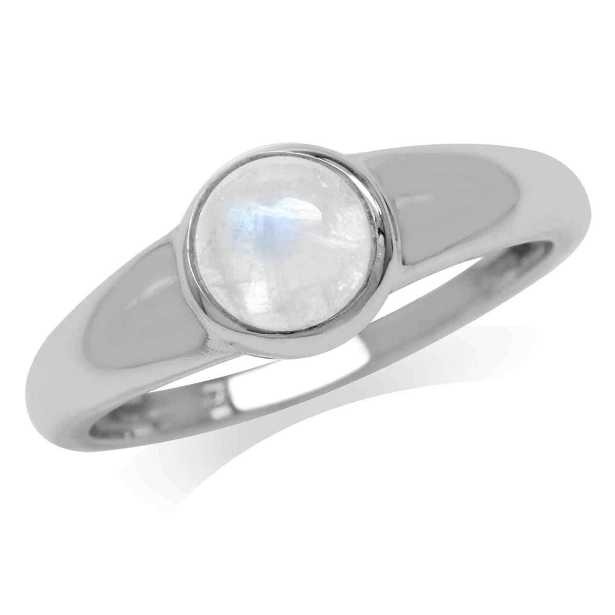 Natural Moonstone 925 Sterling Silver Simple Classic Ring silvershake