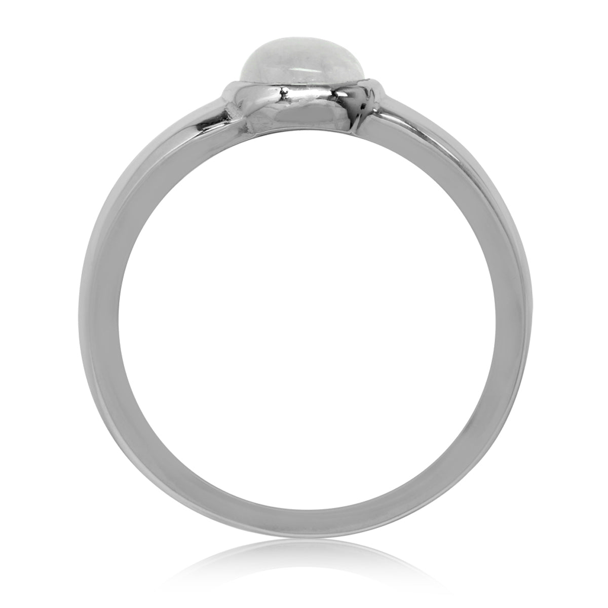 Natural Moonstone 925 Sterling Silver Simple Classic Ring silvershake