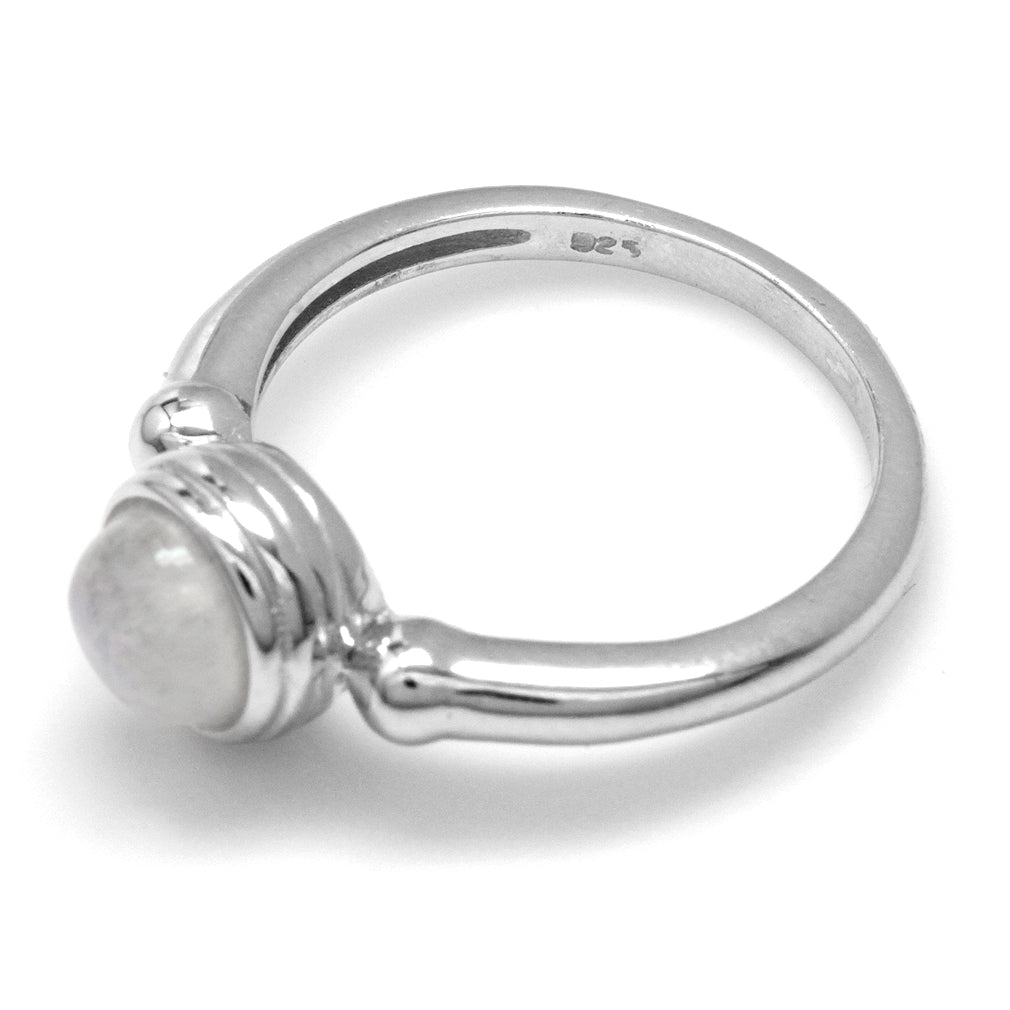 Natural Moonstone 925 Sterling Silver Solitaire Casual Ring - Silvershake-store