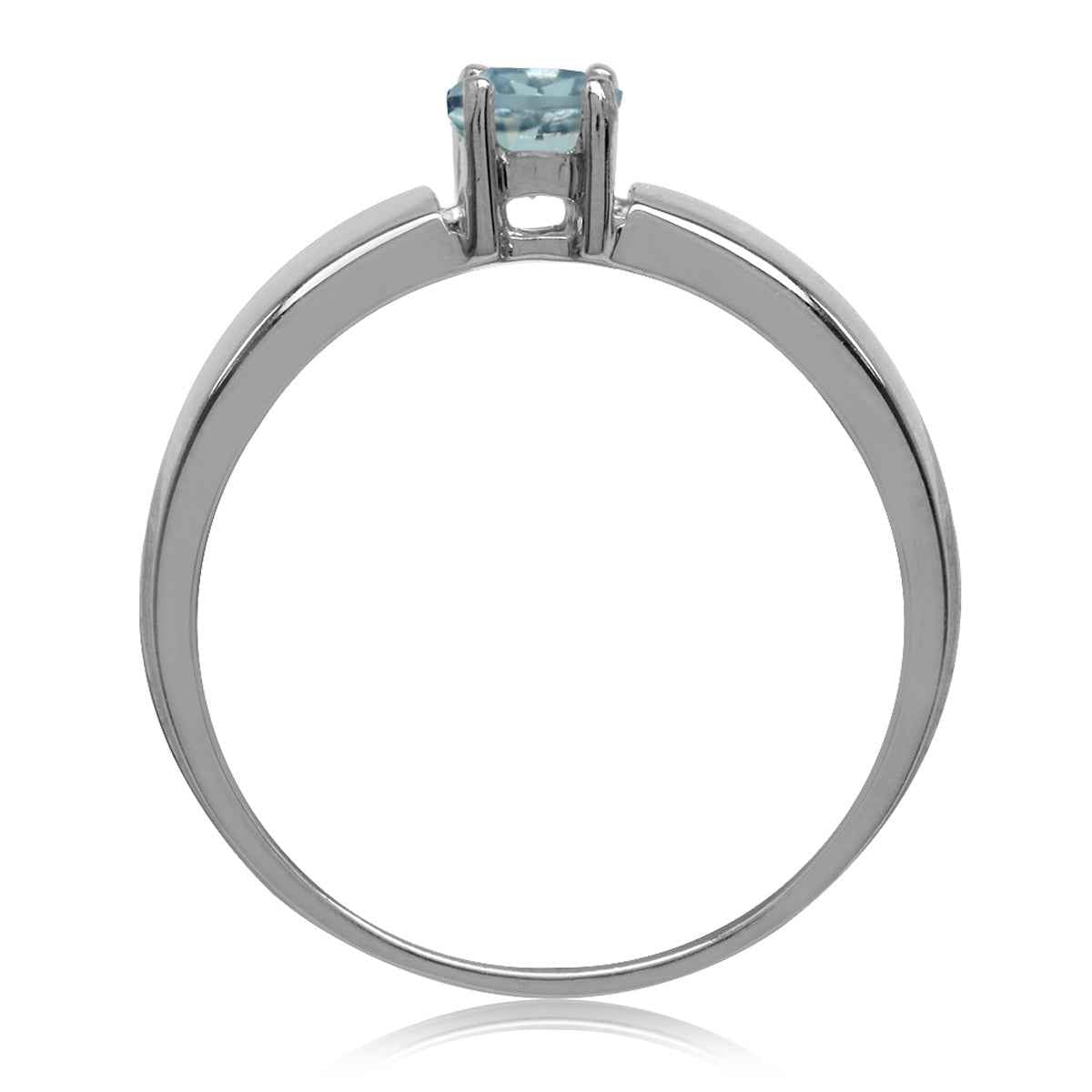Simulated Color Change Alexandrite White Gold Plated 925 Sterling Silver Solitaire Ring
