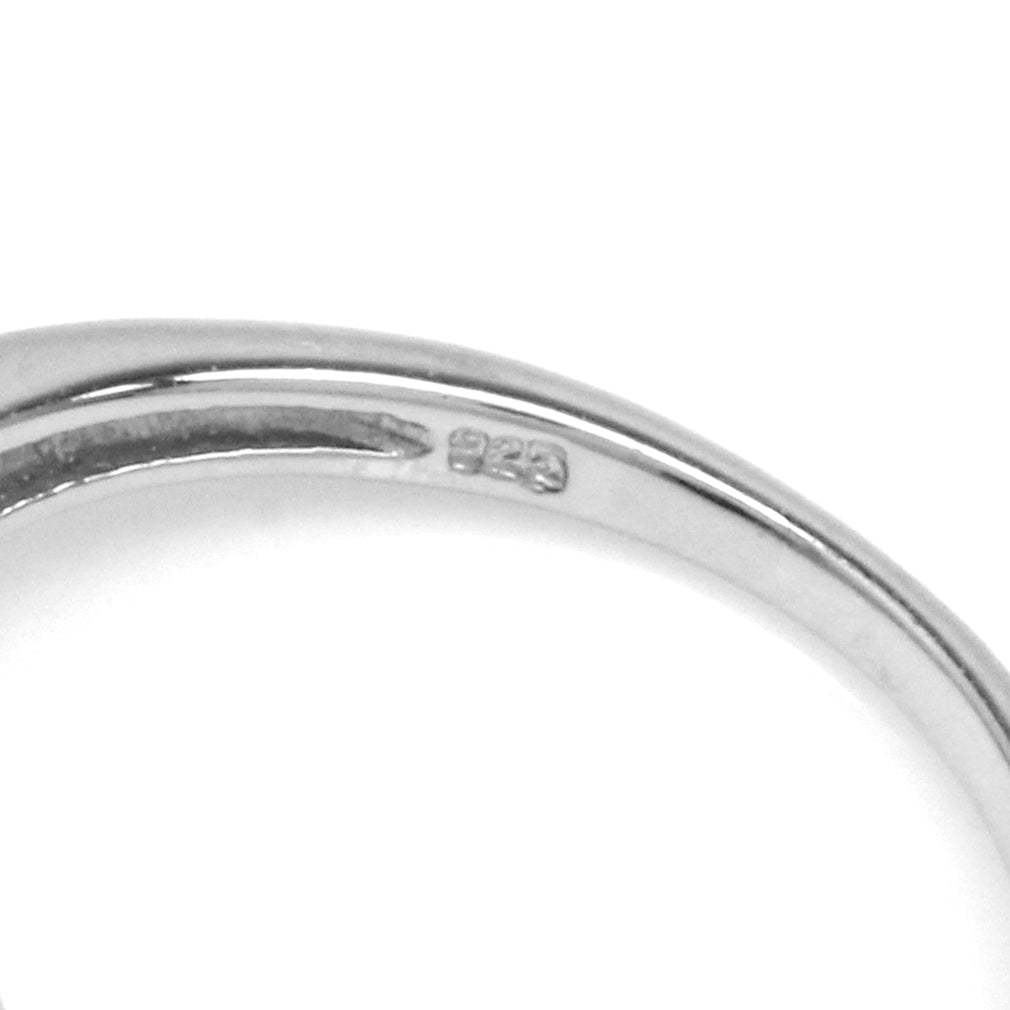 Mother of Pearl White Gold Plated 925 Sterling Silver Triquetra Celtic Knot Ring - Silvershake-store