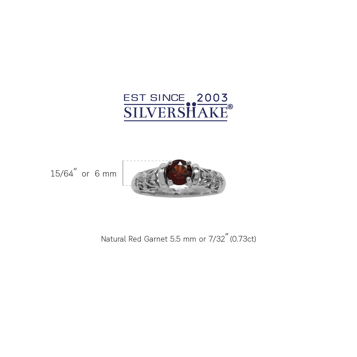Natural Amethyst White Gold Plated 925 Sterling Silver Filigree Solitaire Ring - Silvershake-store