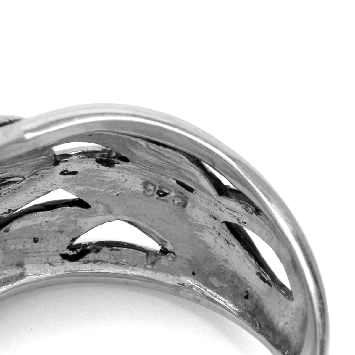 Natural Moonstone 925 Sterling Silver Filigree Leaf & Vine Bold Ring silvershake