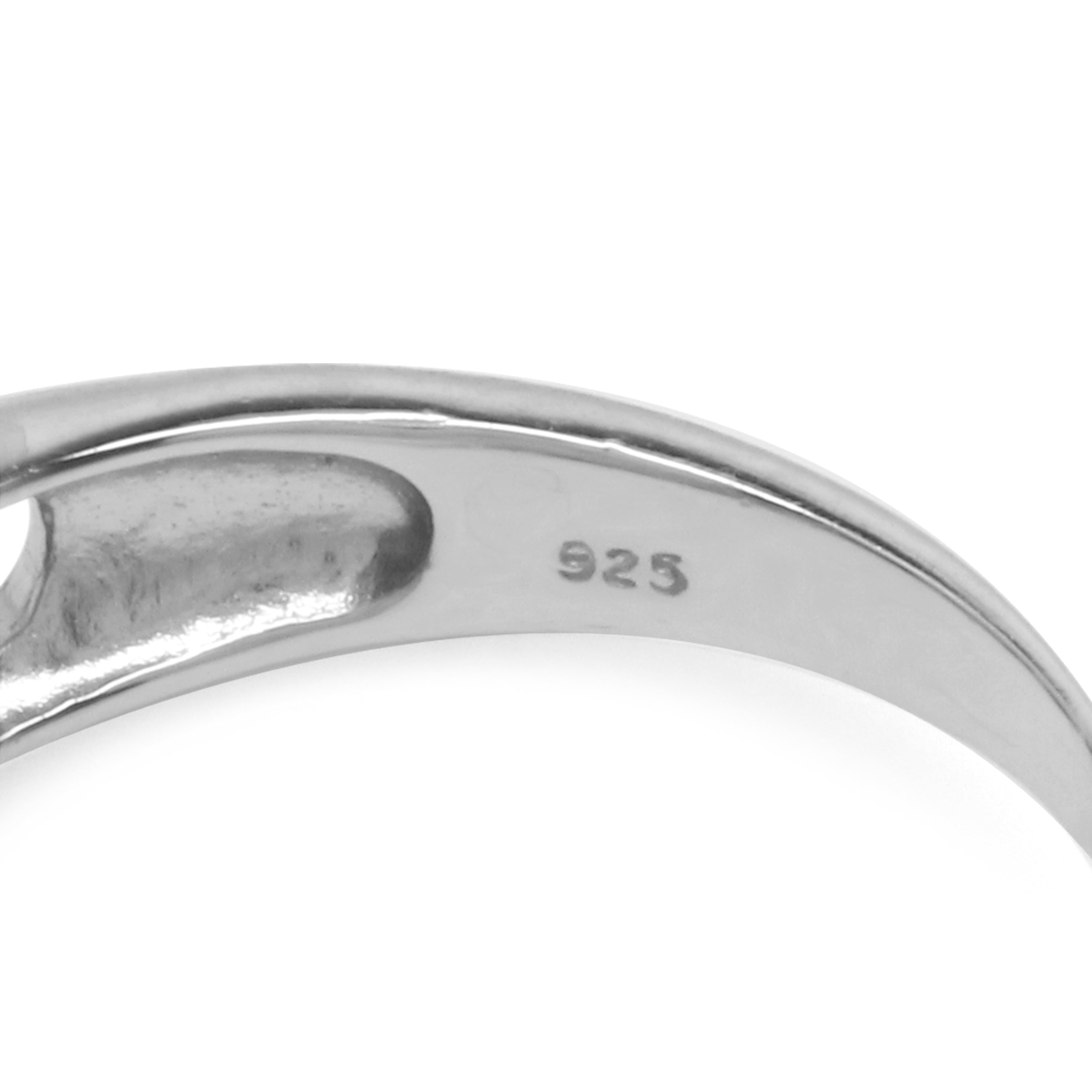 7X5mm Natural Octagon Shape Emerald Green Agate 925 Sterling Silver Celtic Knot Solitaire Ring - Silvershake-store