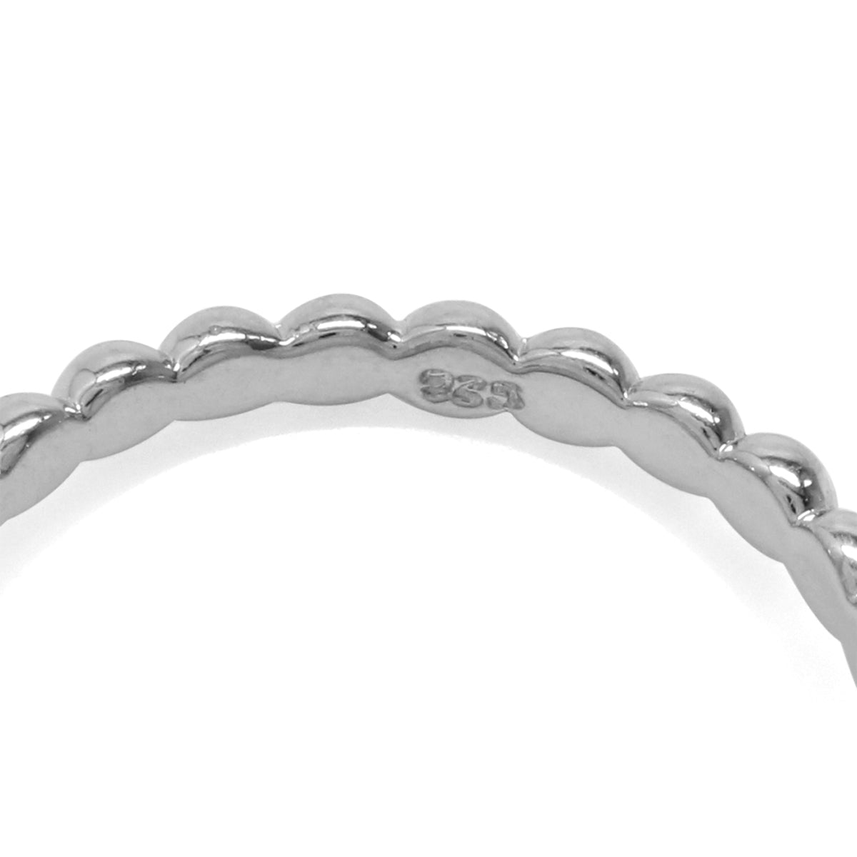 Cabochon Citrine White Gold Plated 925 Sterling Silver Flower Stack/Stackable Ring silvershake