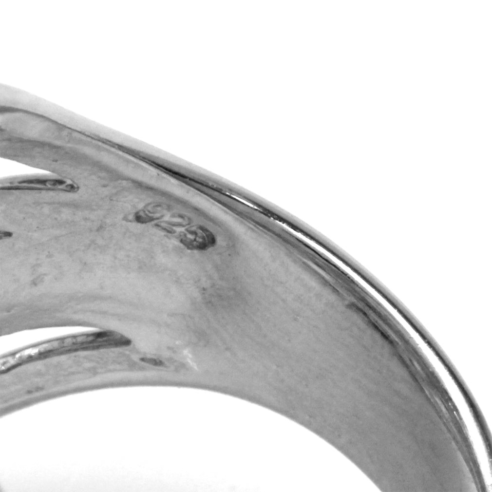 Created Blue Turquoise Inlay 925 Sterling Silver Filigree Leaf Ring - Silvershake-store