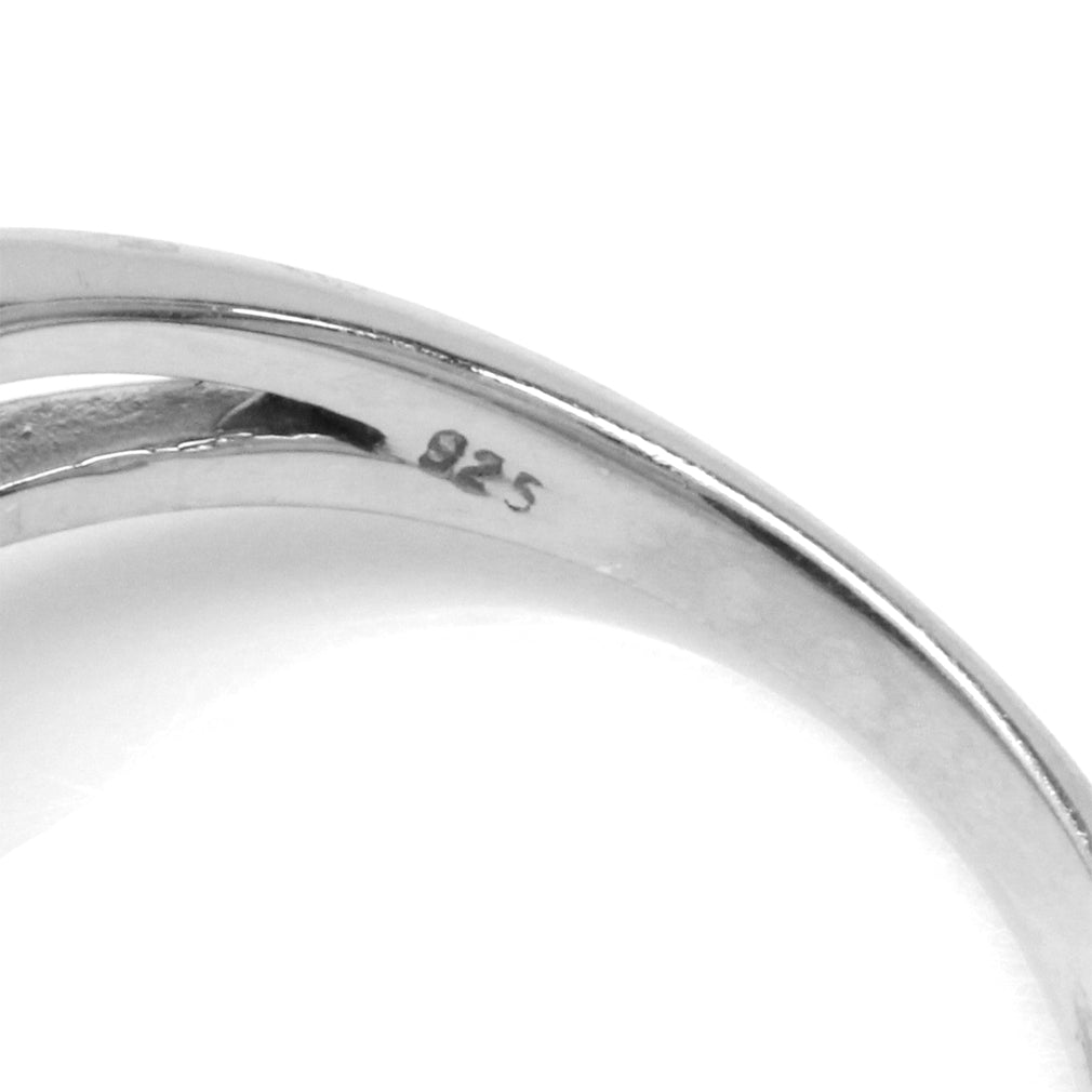 Oval Shape Created Red Coral Inlay 925 Sterling Silver Victorian Style Heart Knot Ring - Silvershake-store