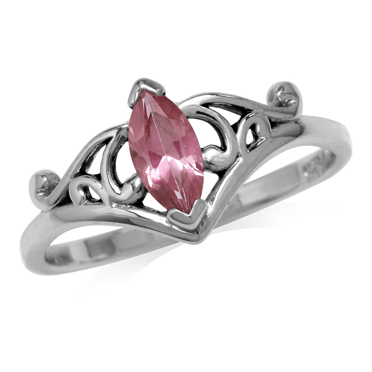 Marquise Shape Created Color Change Alexandrite 925 Sterling Silver Filigree Ring - Silvershake-store
