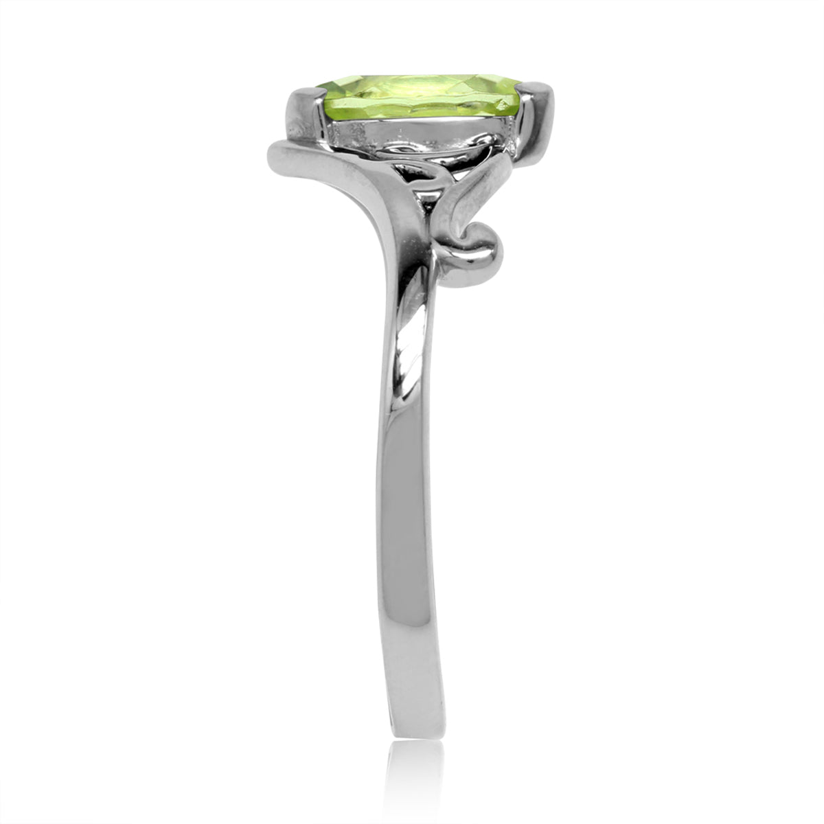 Natural Marquise Shape Peridot 925 Sterling Silver Filigree Ring Jewelry for Women - Silvershake-store