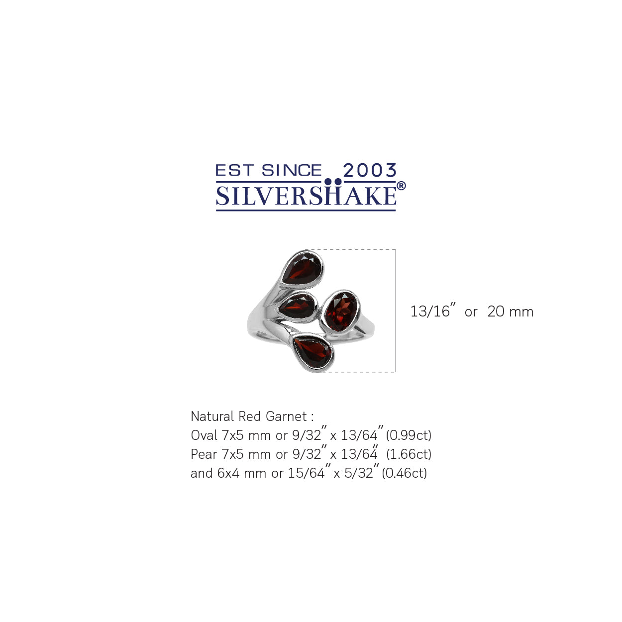 3.11ct. Natural Garnet White Gold Plated 925 Sterling Silver Cluster Ring - Silvershake-store