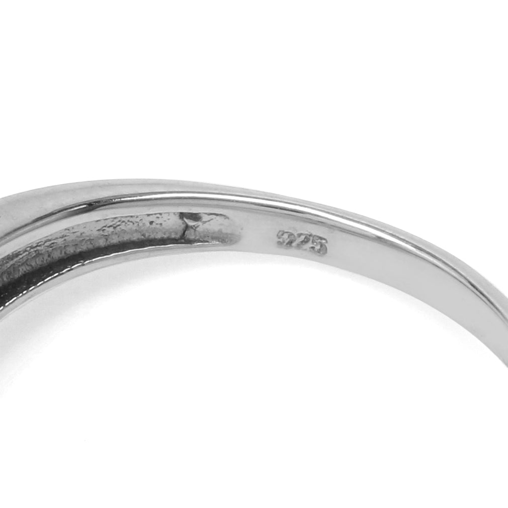 Genuine Blue Topaz 925 Sterling Silver Filigree Triquetra Celtic Knot Bypass Ring December Gemstone Birthstone Jewelry for Women - Silvershake-store