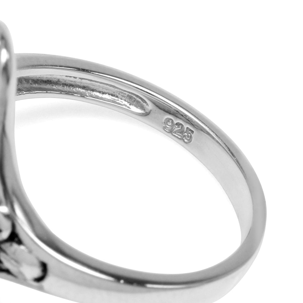 1.54ct. 3 Stone Natural Garnet 925 Sterling Silver Filigree Ring - Silvershake-store