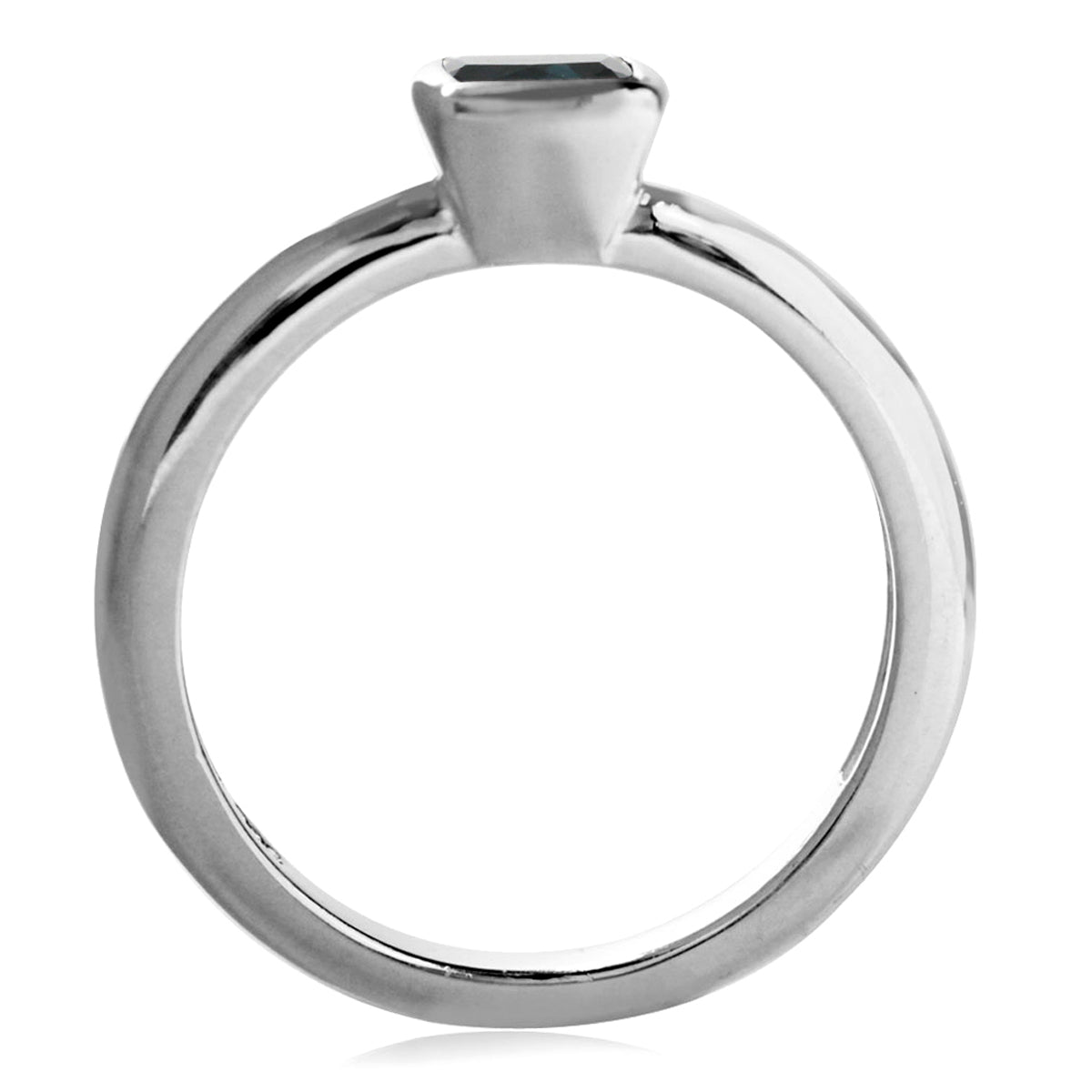 Genuine Cushion Cut London Blue Topaz 925 Sterling Silver Stack Stackable Solitaire Ring - Silvershake-store