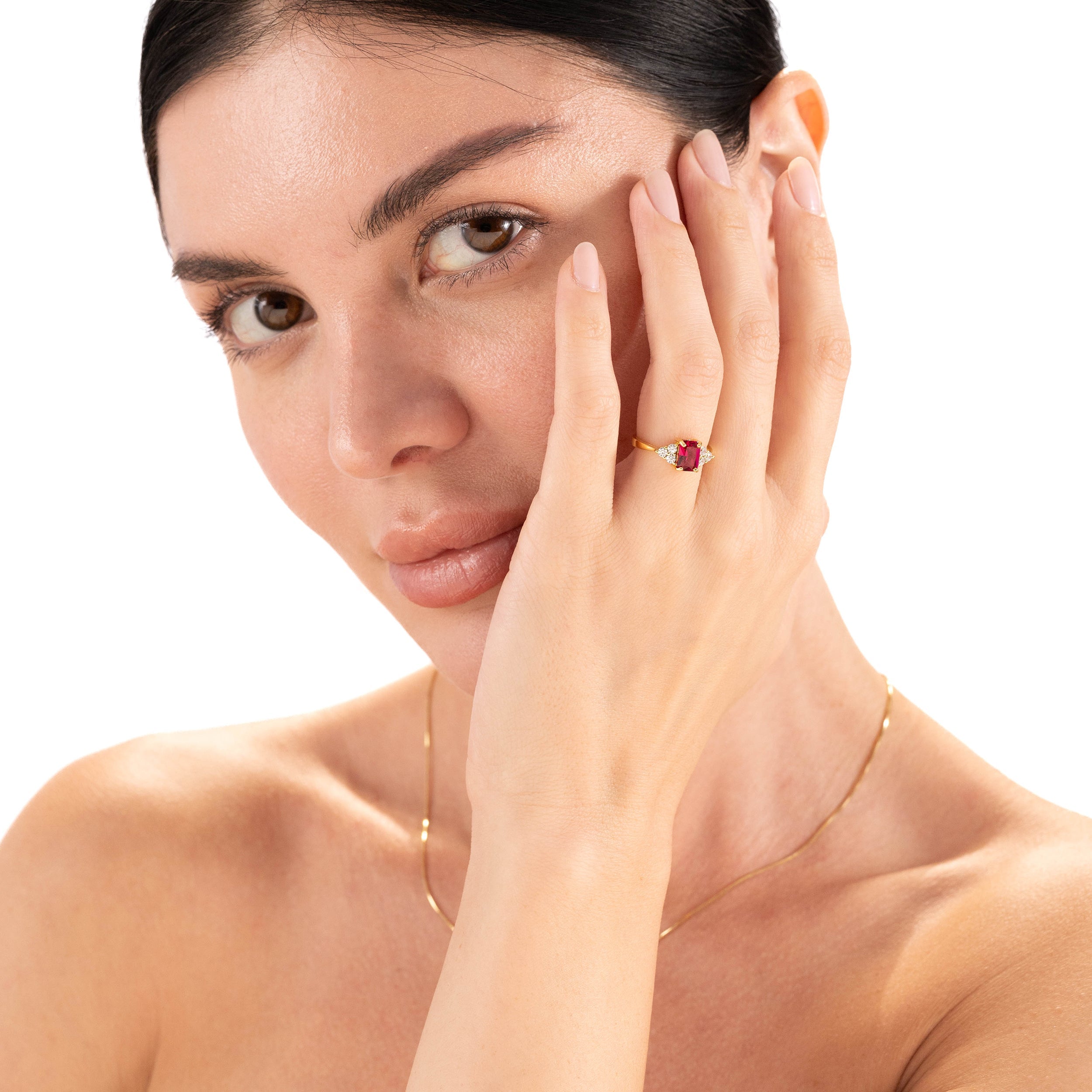 Simulated Color Change Alexandrite and White Cubic Zirconia 925 Sterling Silver Engagement Ring - Silvershake-store