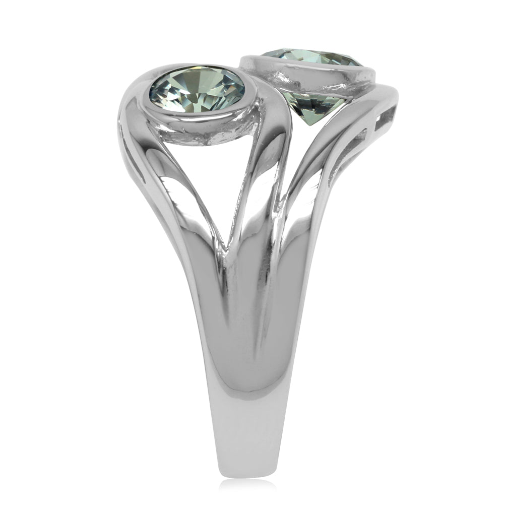 3 Stone Simulated Color Change Alexandrite White Gold Plated 925 Sterling Silver Ribbon Weave Ring - Silvershake-store