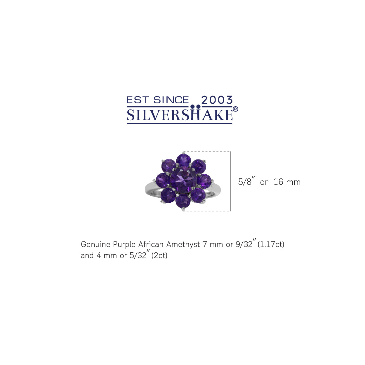 4.22ct. Natural Garnet White Gold Plated 925 Sterling Silver Flower Cluster Ring - Silvershake-store