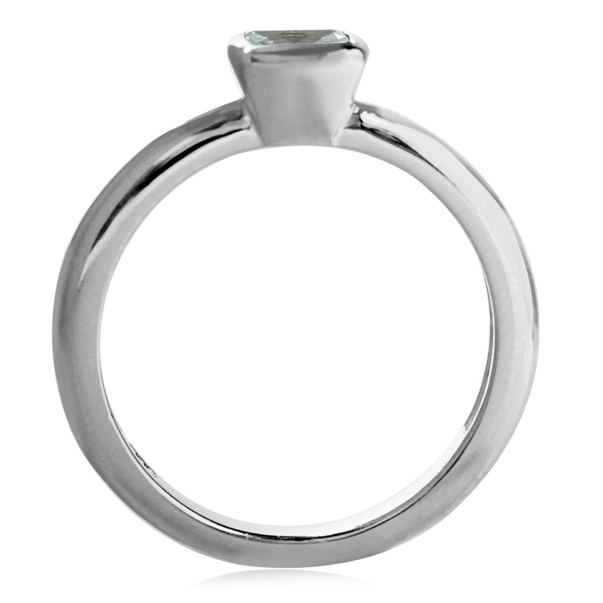 Cushion Cut White Cubic Zirconia 925 Sterling Silver Stack Stackable Solitaire Ring - Silvershake-store