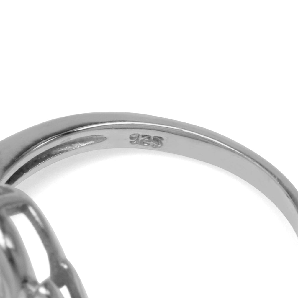 Genuine 1.6ct. 10X7mm Citrine 925 Sterling Silver Triquetra Celtic Knot Ring - Silvershake-store