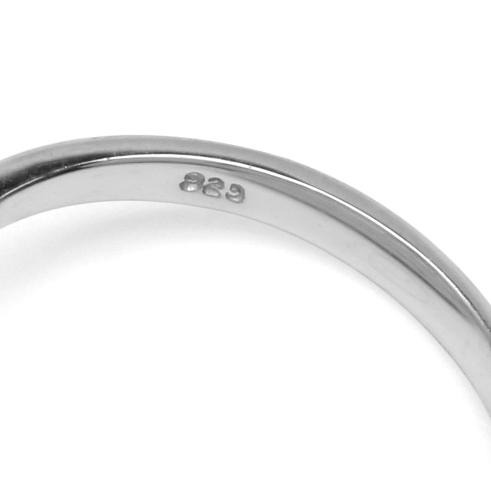 Synthetic Pink Tourmaline Vine Leaf 925 Sterling Silver Ring - Silvershake-store