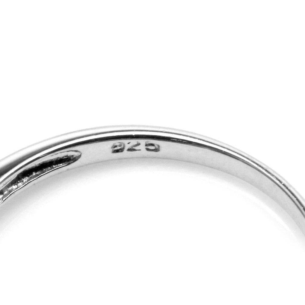 Created Red Ruby Octagon 7x5 mm 925 Sterling Silver Engagement Ring - Silvershake-store