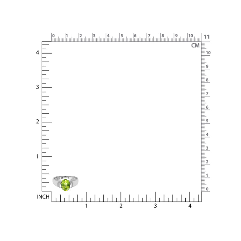 2 Ct Natural Green Peridot 925 Sterling Silver Classic Solitaire Birthstone Gemstone Engagement Ring Jewelry for Women - Silvershake-store