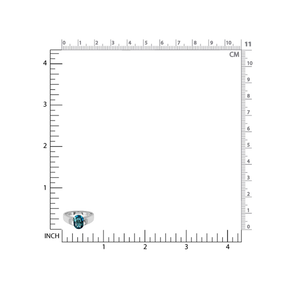 2.2 Ct London Blue Topaz 925 Sterling Silver Classic Solitaire Birthstone Gemstone Engagement Ring Jewelry for Women - Silvershake-store