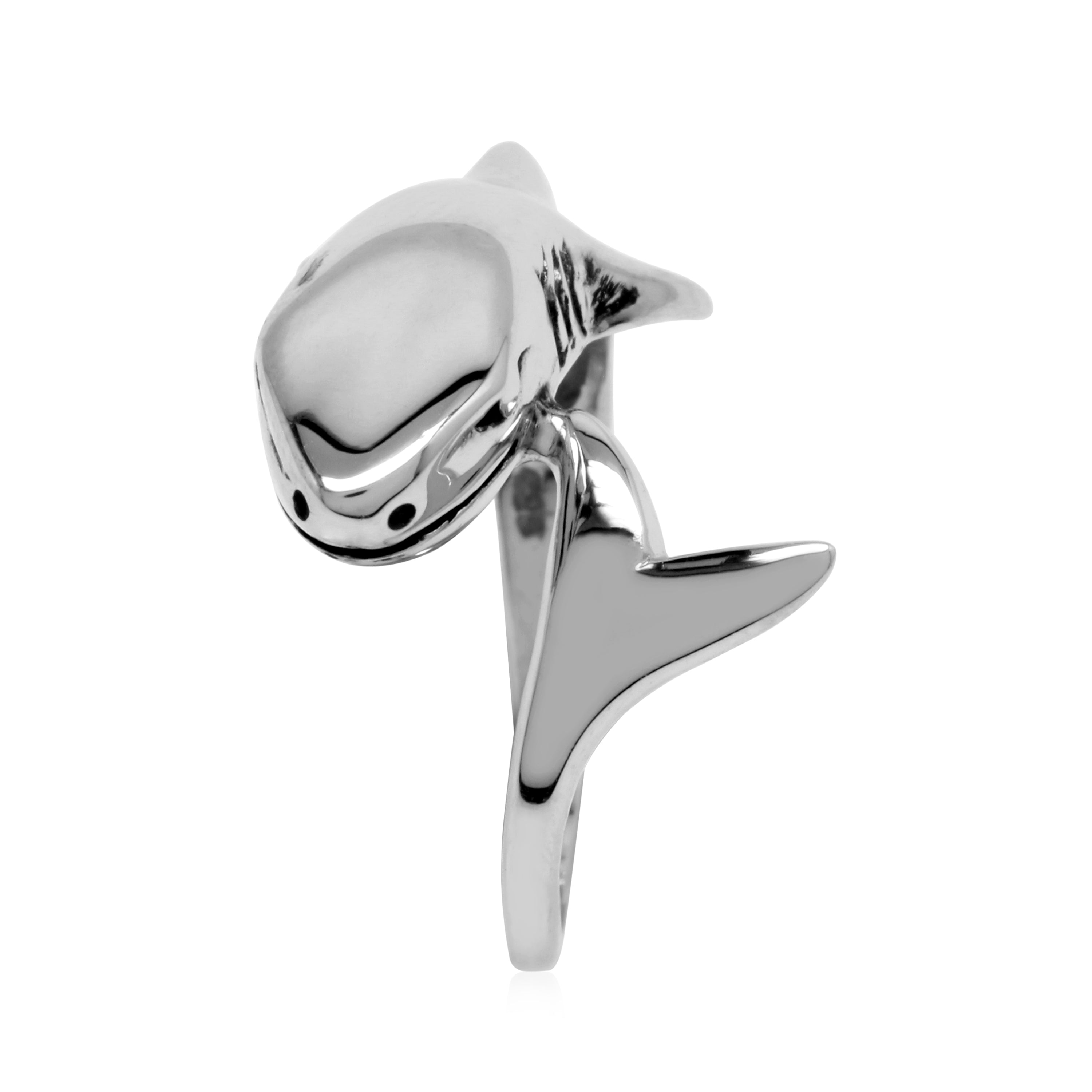 Great White Shark 925 Sterling Silver Ring Jewelry for Divers Men Women Unisex - Silvershake-store