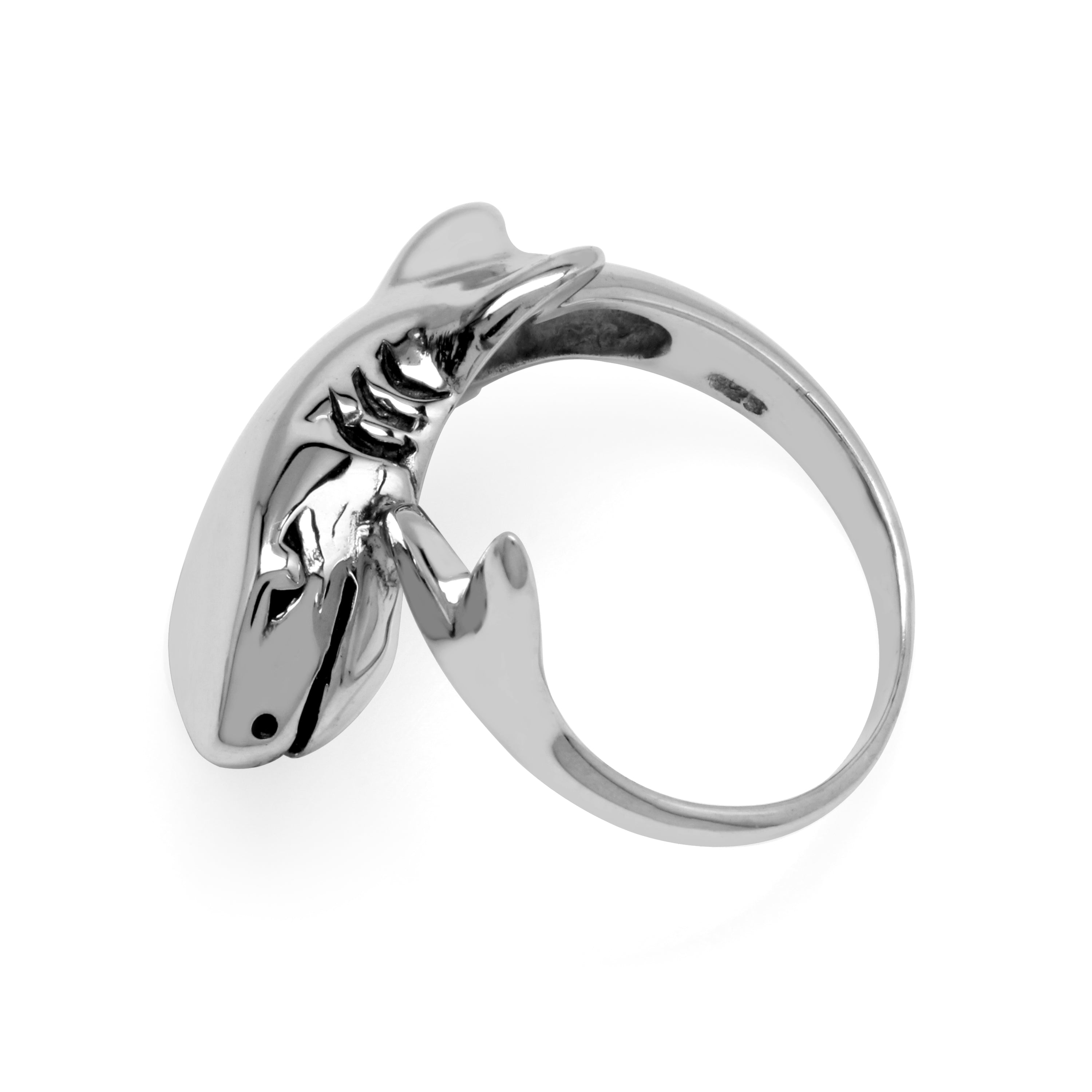 Great White Shark 925 Sterling Silver Ring Jewelry for Divers Men Women Unisex - Silvershake-store